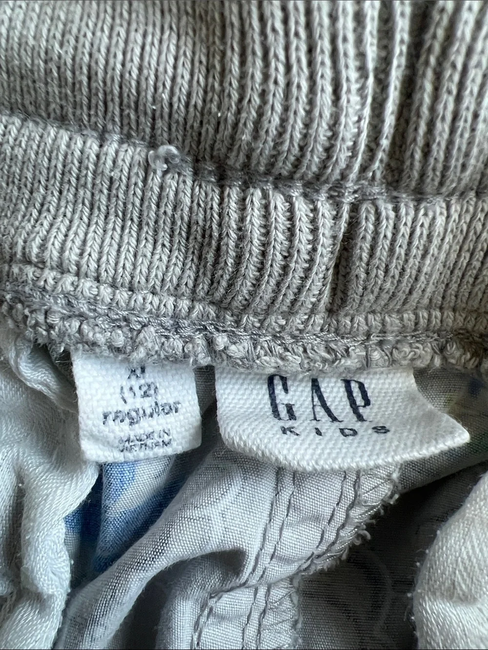 GAP Boy’s Cargo Shorts - Gray with Blue & Green